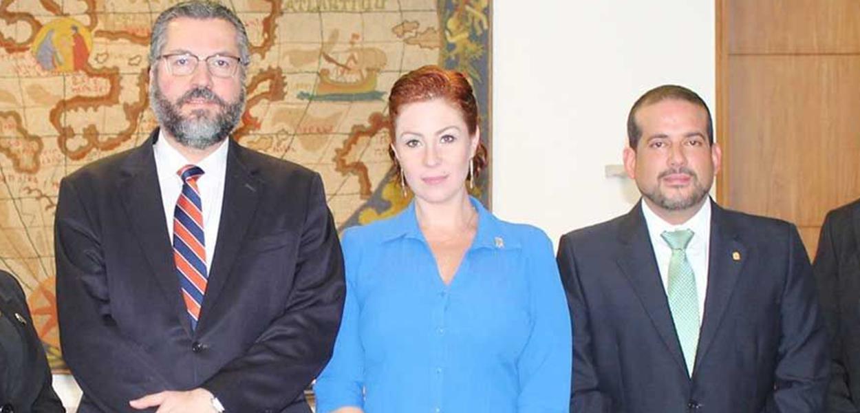 Ernesto Araújo, Carla Zambelli e Luis Fernando Camacho
