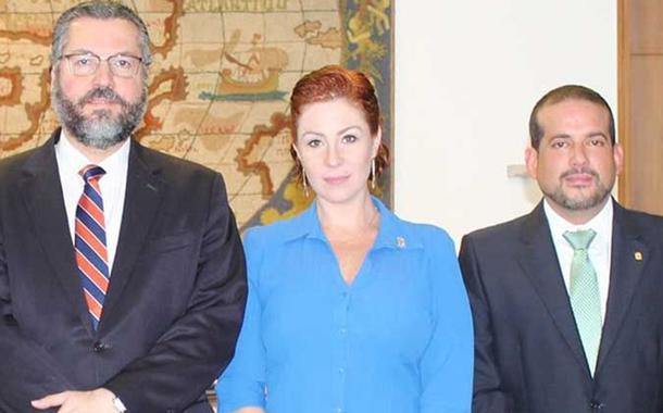 Ernesto Araújo, Carla Zambelli e Luis Fernando Camacho