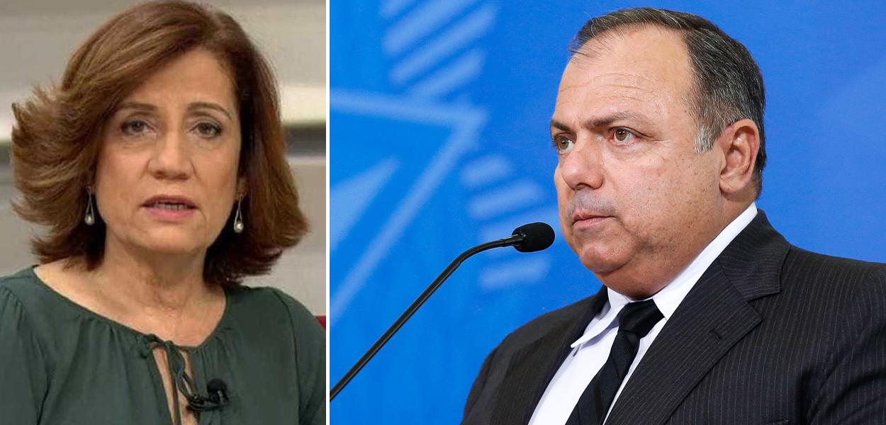 Miriam Leitão e Eduardo Pazuello