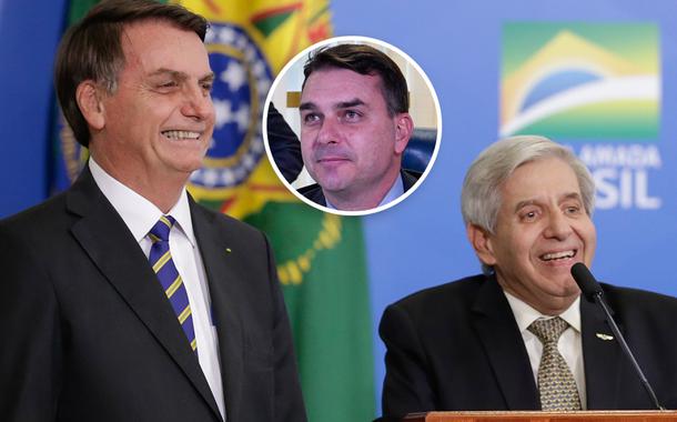 Jair Bolsonaro, Flávio Bolsonaro e General Augusto Heleno