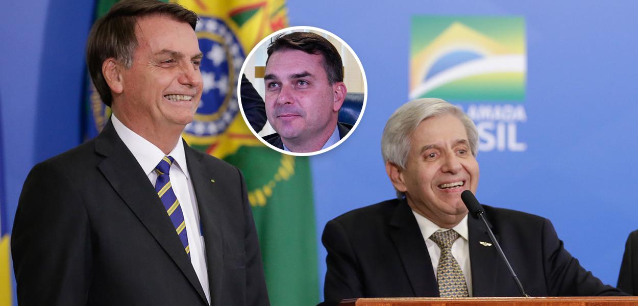 Jair Bolsonaro, Flávio Bolsonaro e General Augusto Heleno