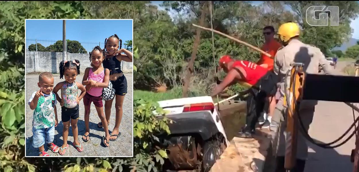 Motorista perde controle do carro, cai em rio e deixa menores mortos em Campos dos Goytacazes (RJ)