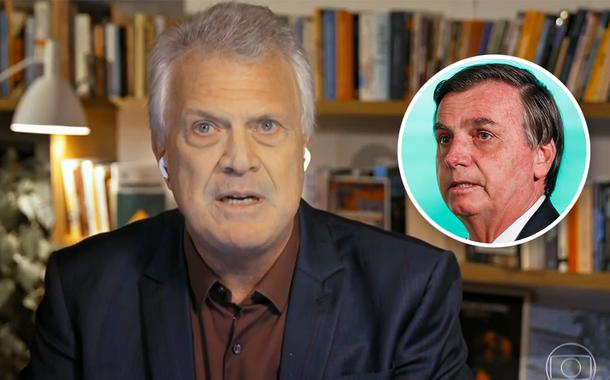 Pedro Bial e Jair Bolsonaro