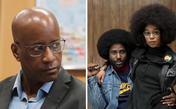 Sérgio Camargo e cena do filme Infiltrados na Klan