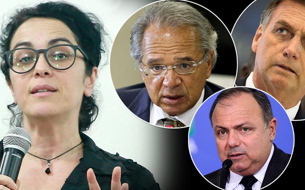 Marcia Tiburi, Paulo Guedes, Eduardo Pazuello e Jair Bolsonaro