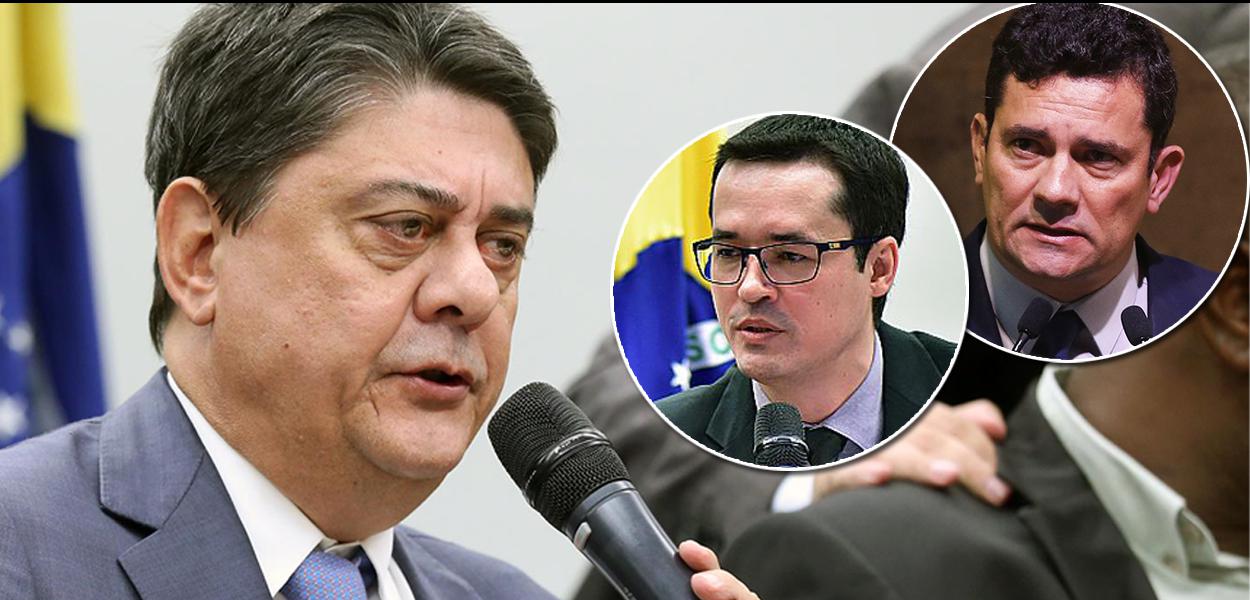 Ex-deputado Wadih Damous, Deltan Dallagnol e Sérgio Moro