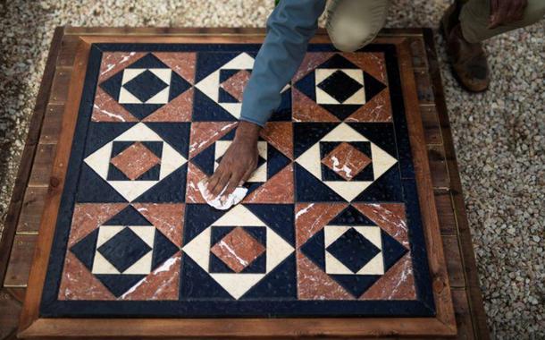 Réplica de piso do Templo de Jerusalém por onde Jesus caminhou