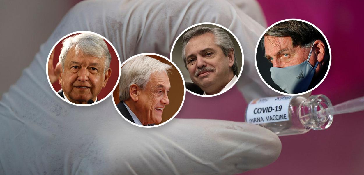 Manuel Obrador, Sebastián Piñera, Alberto Fernández e Jair Bolsonaro