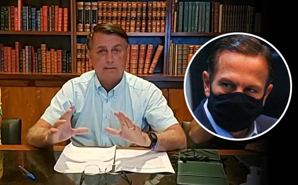 Bolsonaro em live e João Doria