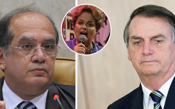 Gilmar Mendes, Dilma Rousseff e Jair Bolsonaro