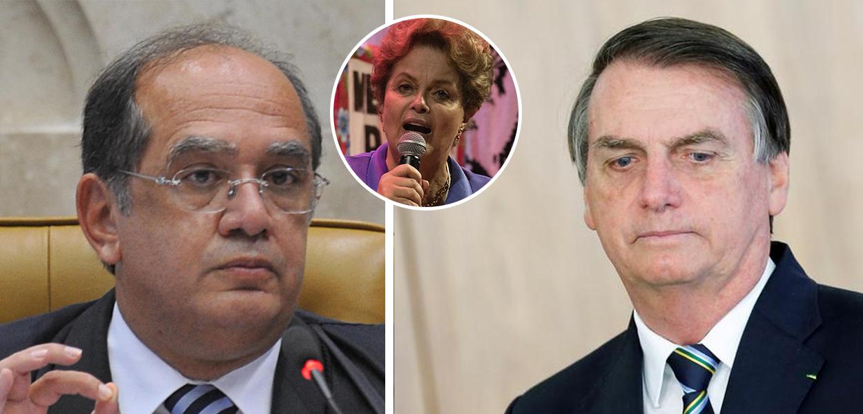 Gilmar Mendes, Dilma Rousseff e Jair Bolsonaro