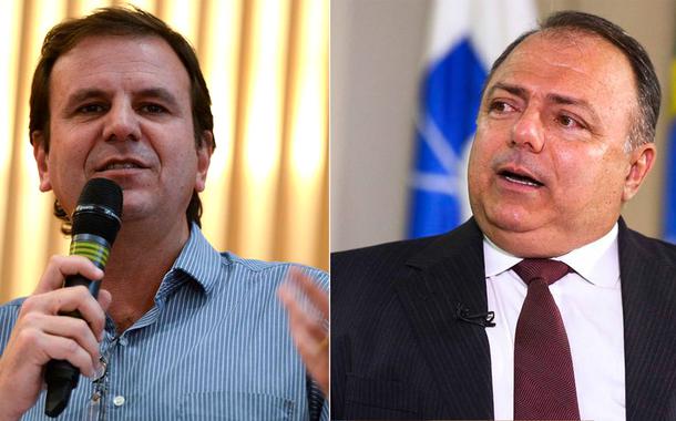 Eduardo Paes e Eduardo Pazuello