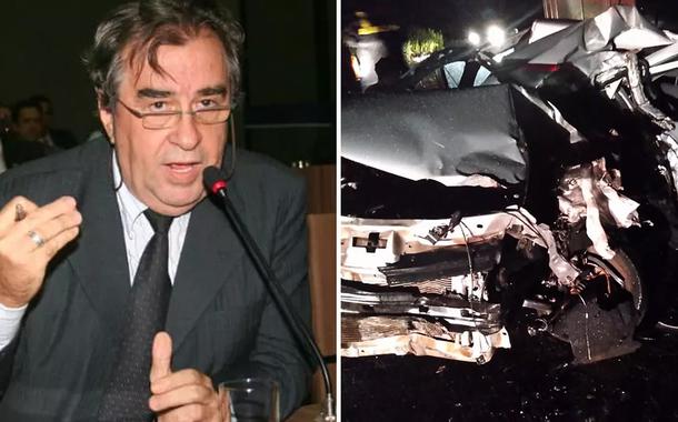 Acidente deixou carro onde o deputado e o irmão estavam completamente destruído
