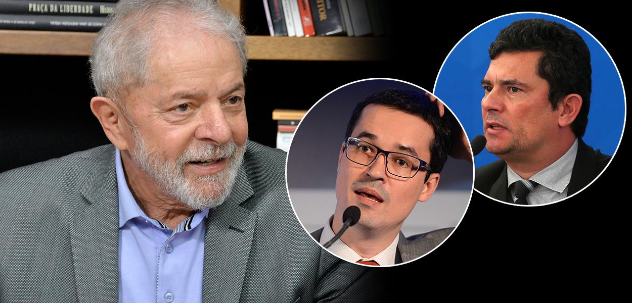 Lula, Sérgio Moro e Deltan Dallagnol