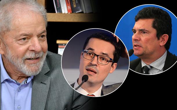 Lula, Sérgio Moro e Deltan Dallagnol