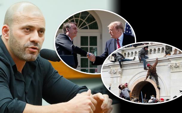 Daniel Silveira, Bolsonaro com Trump e invasão no congresso americano