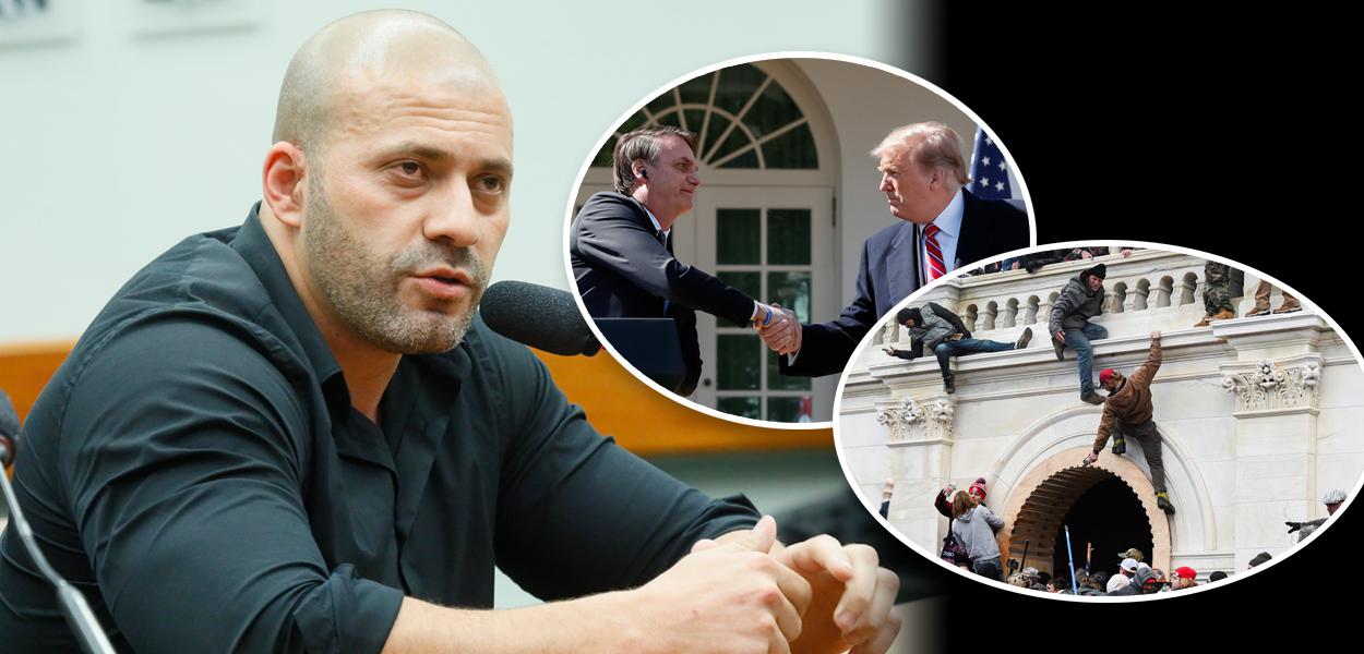 Daniel Silveira, Bolsonaro com Trump e invasão no congresso americano