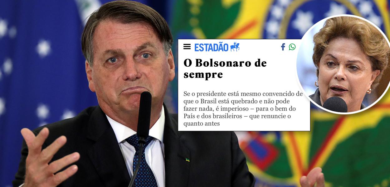 Jair Bolsonaro e Dilma Rousseff