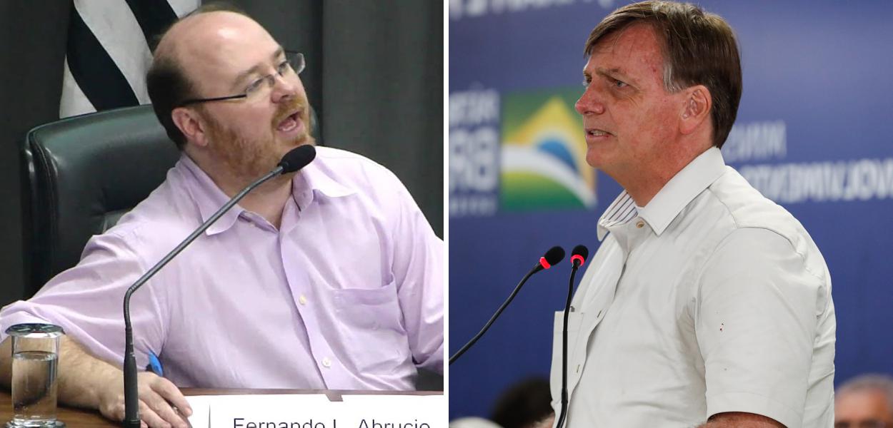 Fernando Luiz Abrucio e Jair Bolsonaro