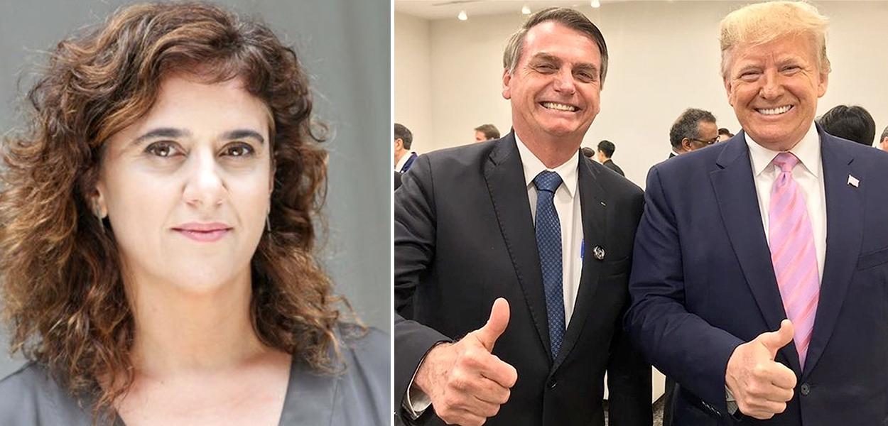 Tatiana Roque, Jair Bolsonaro e Donald Trump