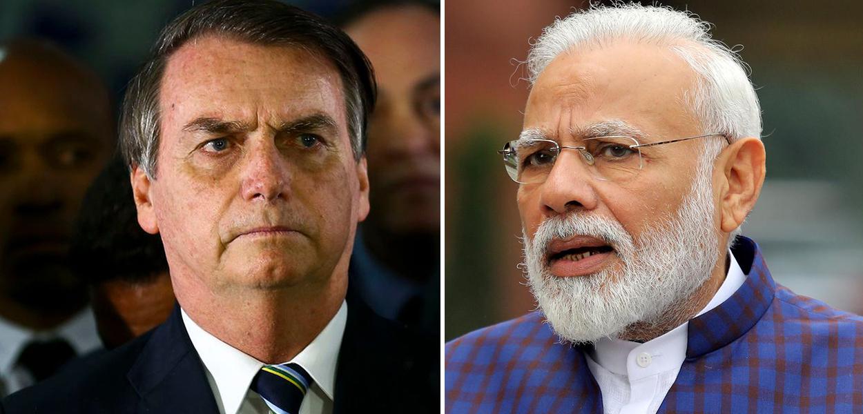 Jair Bolsonaro e Narendra Modi