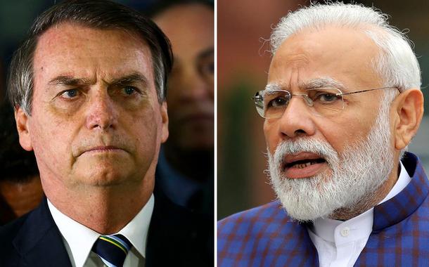 Jair Bolsonaro e Narendra Modi