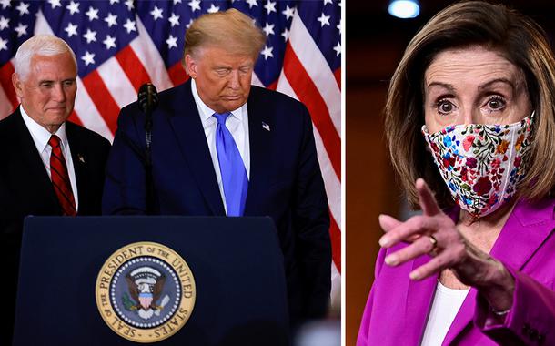 Pence, Trump e Pelosi