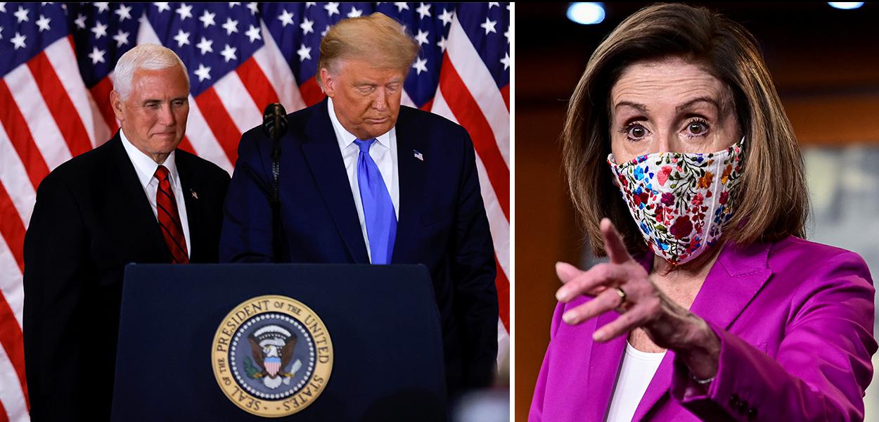 Pence, Trump e Pelosi