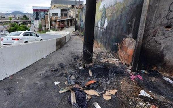 Corpo foi queimado na região da Lagoinha.