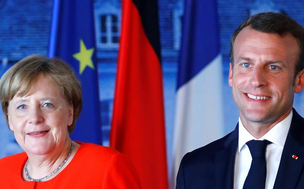 Angela Merkel e Emmanuel Macron