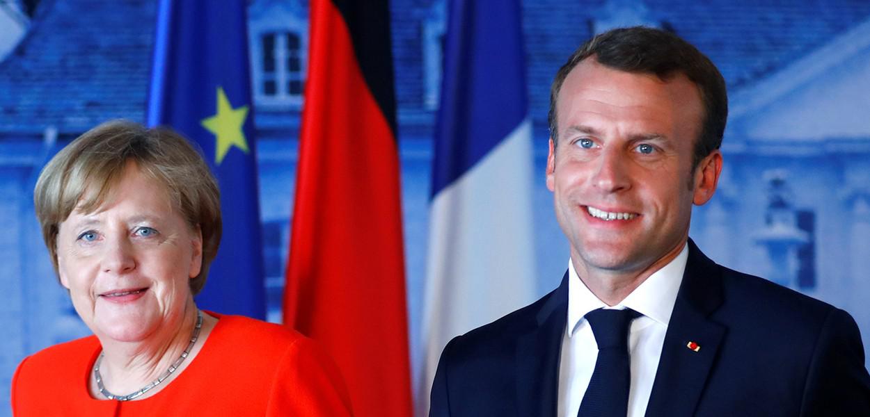 Angela Merkel e Emmanuel Macron