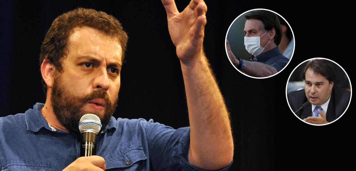 Guilherme Boulos, Jair Bolsonaro e Rodrigo Maia