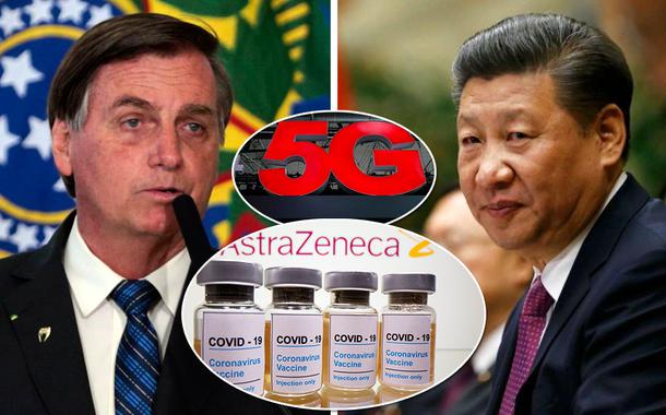 Jair Bolsonaro e Xi Jinping, presidente da China