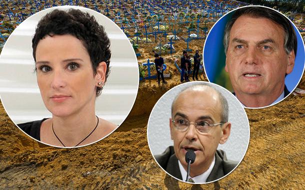 Economista Monica de Bollem, presidente do CFM, Mauro Luiz de Britto Ribeiro, e Jair Bolsonaro