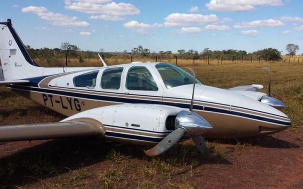 Avião que sofreu acidente