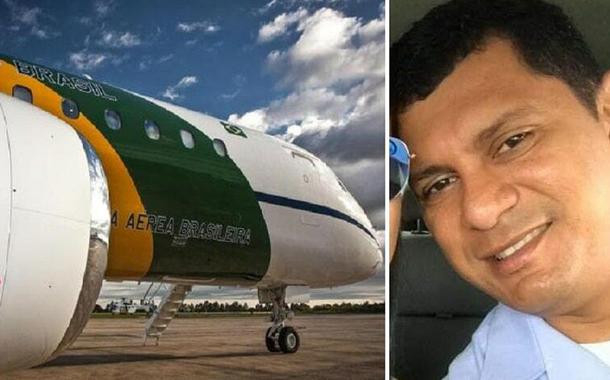 Avião da FAB e o Segundo-sargento da Aeronáutica Manoel Silva Rodrigues