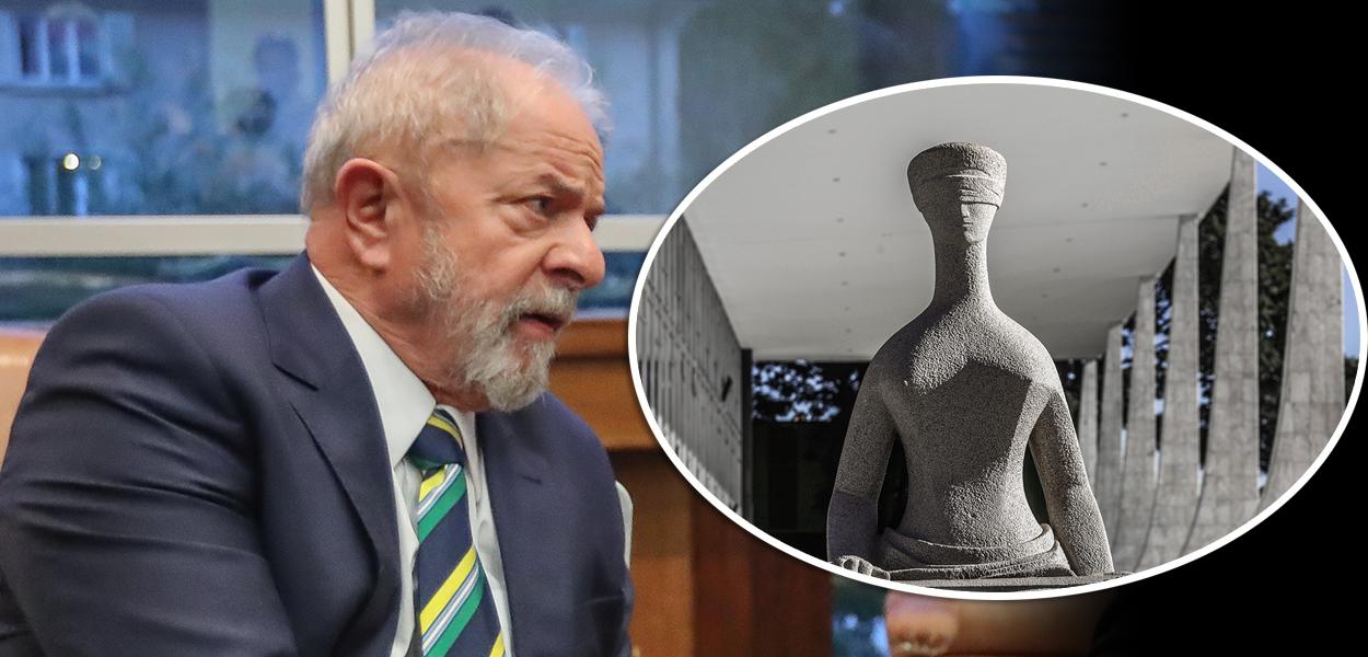 Lula e fachada do STF