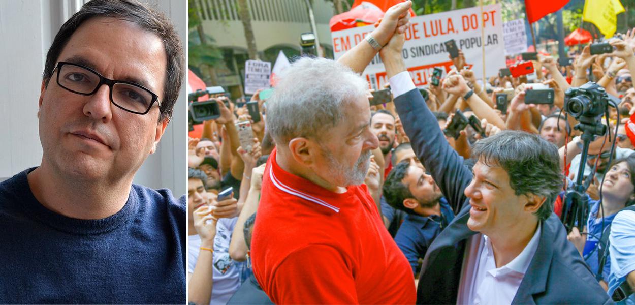 Cientista político Luis Felipe Miguel, ex-presidente Lula e Fernando Haddad