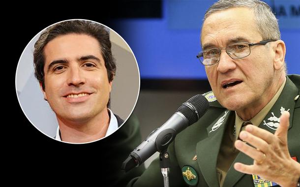 Jornalistas Bernardo Mello Franco e o general Eduardo Villas Bôas