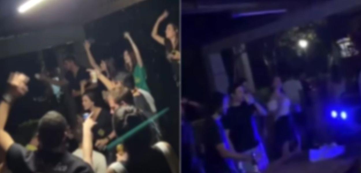 Estudantes do curso de medicina do Centro Universitário Barão de Mauá participam de festa clandestina em Ribeirão Preto, SP.