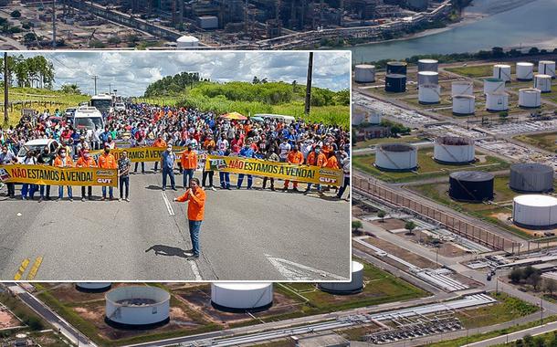 Petroleiros em greve