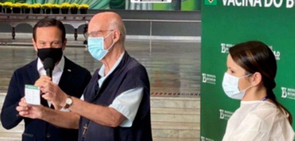 João Doria e padre Júlio Lancelotti