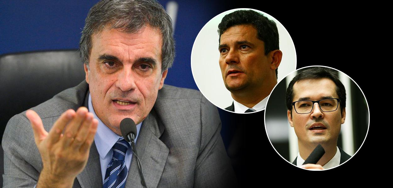 José Eduardo Cardozo, Sérgio Moro e Deltan Dallagnol