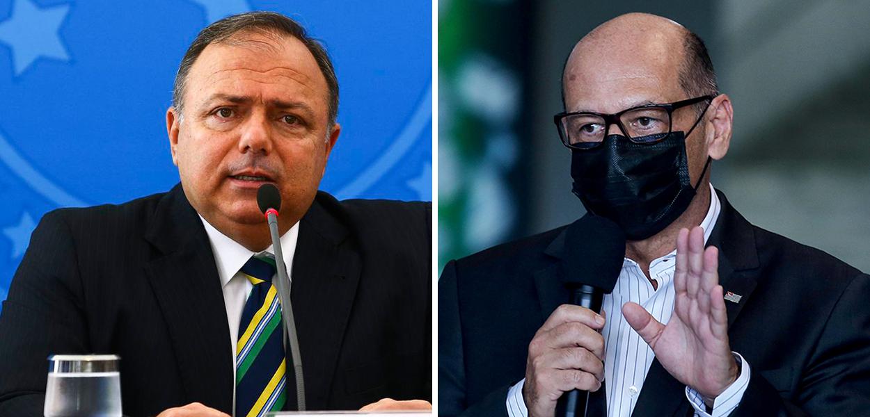 Eduardo Pazuello e Dimas Covas