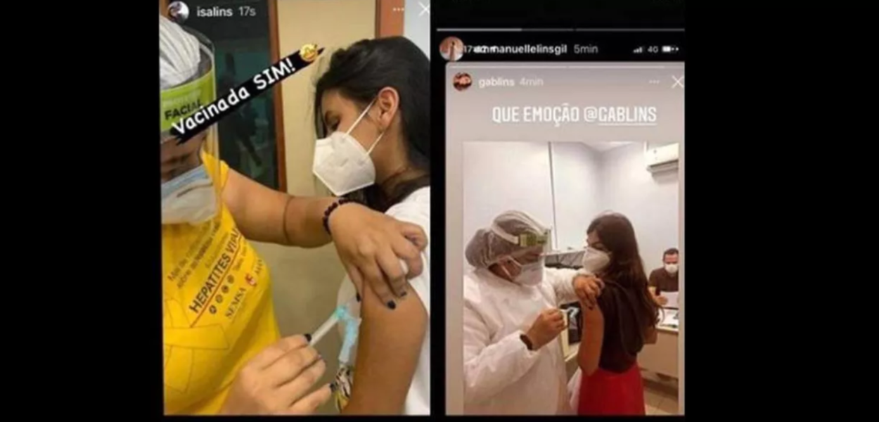 Gêmeas milionárias Gabrielle Kirk Lins e Isabelle Kirk Lins  furam fila da vacina em Manaus