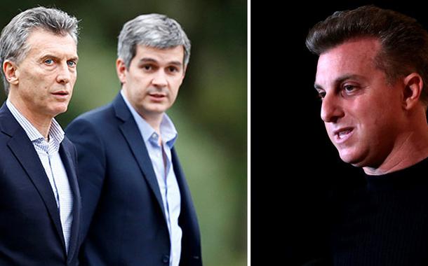 Mauricio Macri, Marcos Peña e Luciano Huck