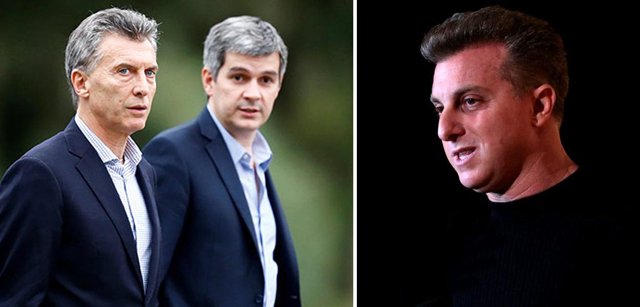 Mauricio Macri, Marcos Peña e Luciano Huck