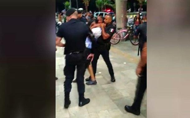 Moradores registraram a discussão entre agentes da Guarda Civil Municipal e motoboys