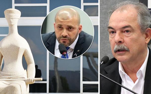 Deputado Daniel Silveira e o ex-ministro Aloizio Mercadante