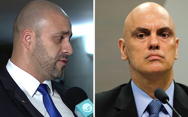 Daniel Silveira e Alexandre de Moraes